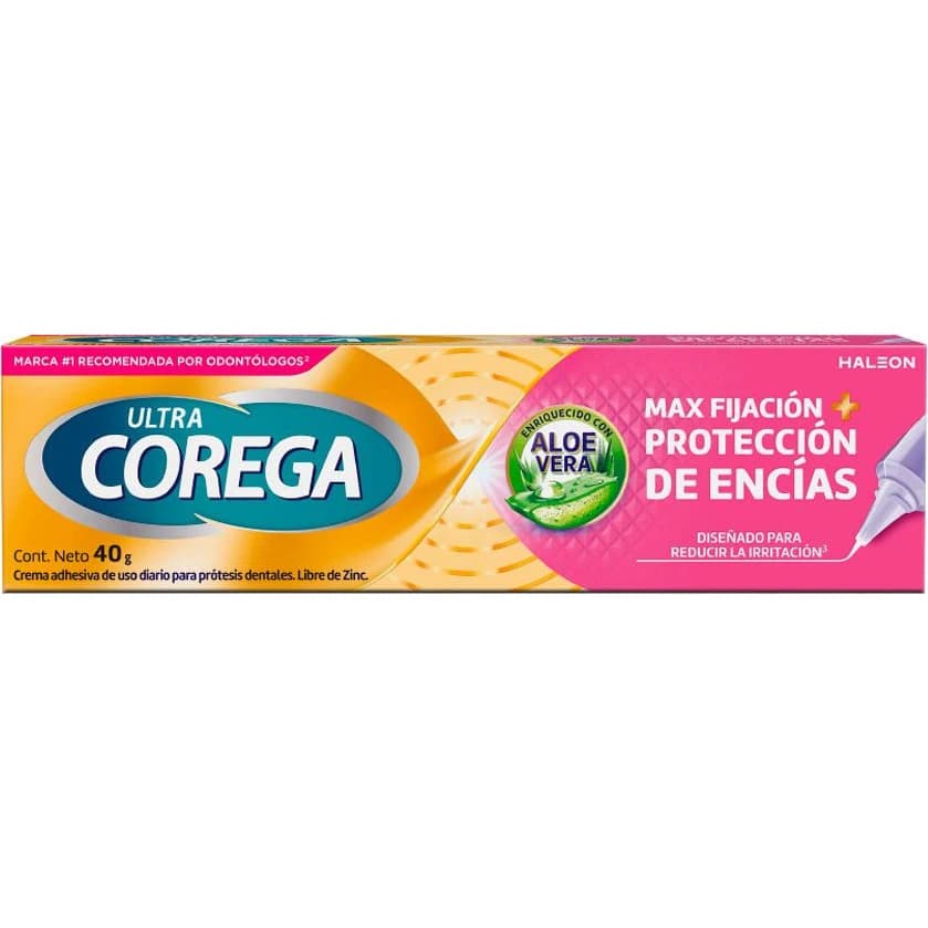Adhesivo para Prótesis Dental Corega Ultra Protección de Encías 40 g