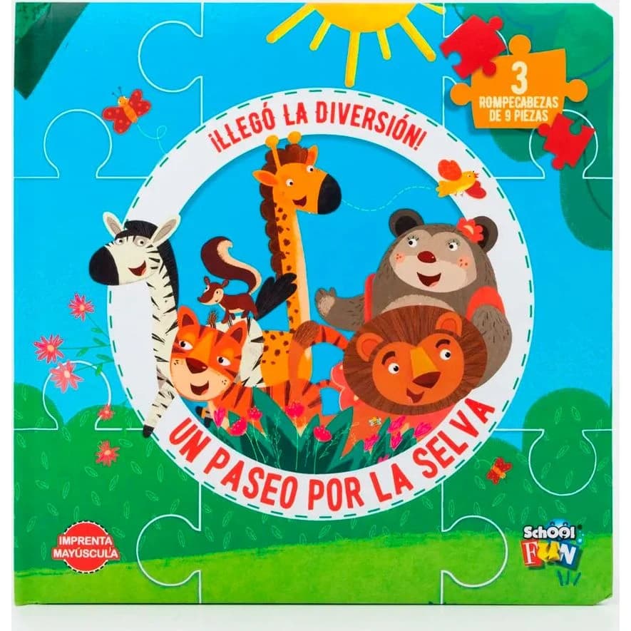 Un Paseo por la Selva Libro con Puzzle