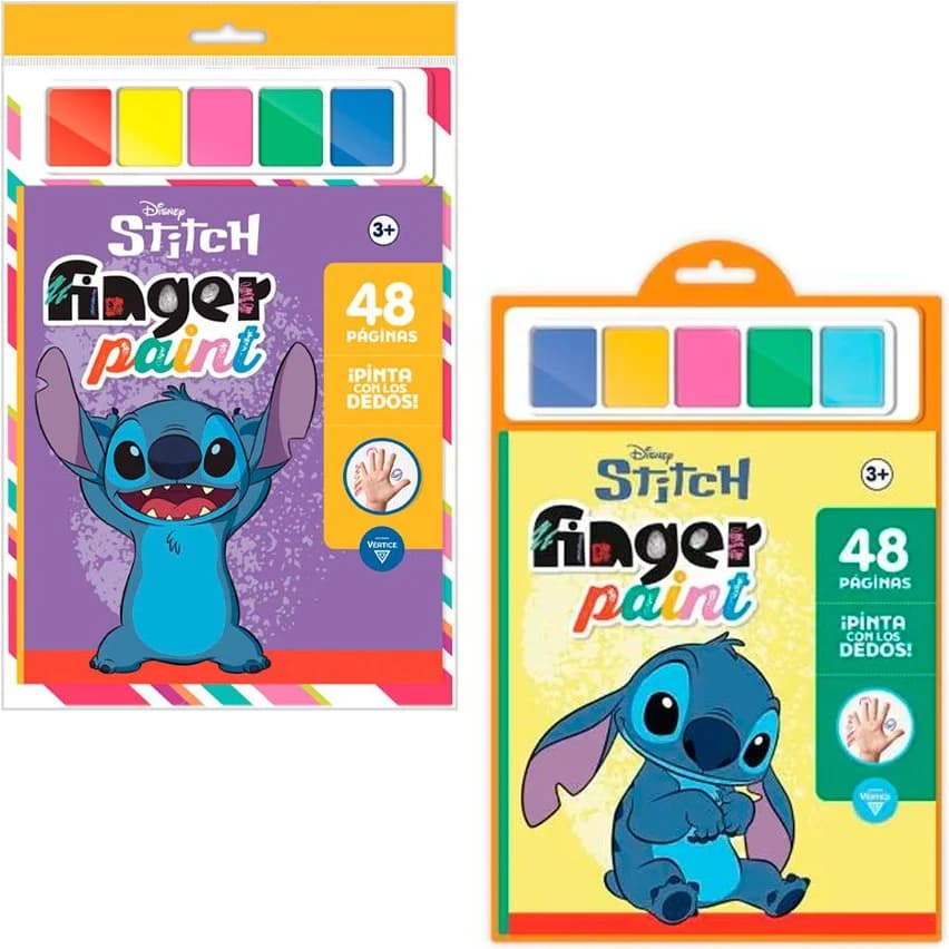 Libro Pinta Con los Dedos Stitch 48 Páginas