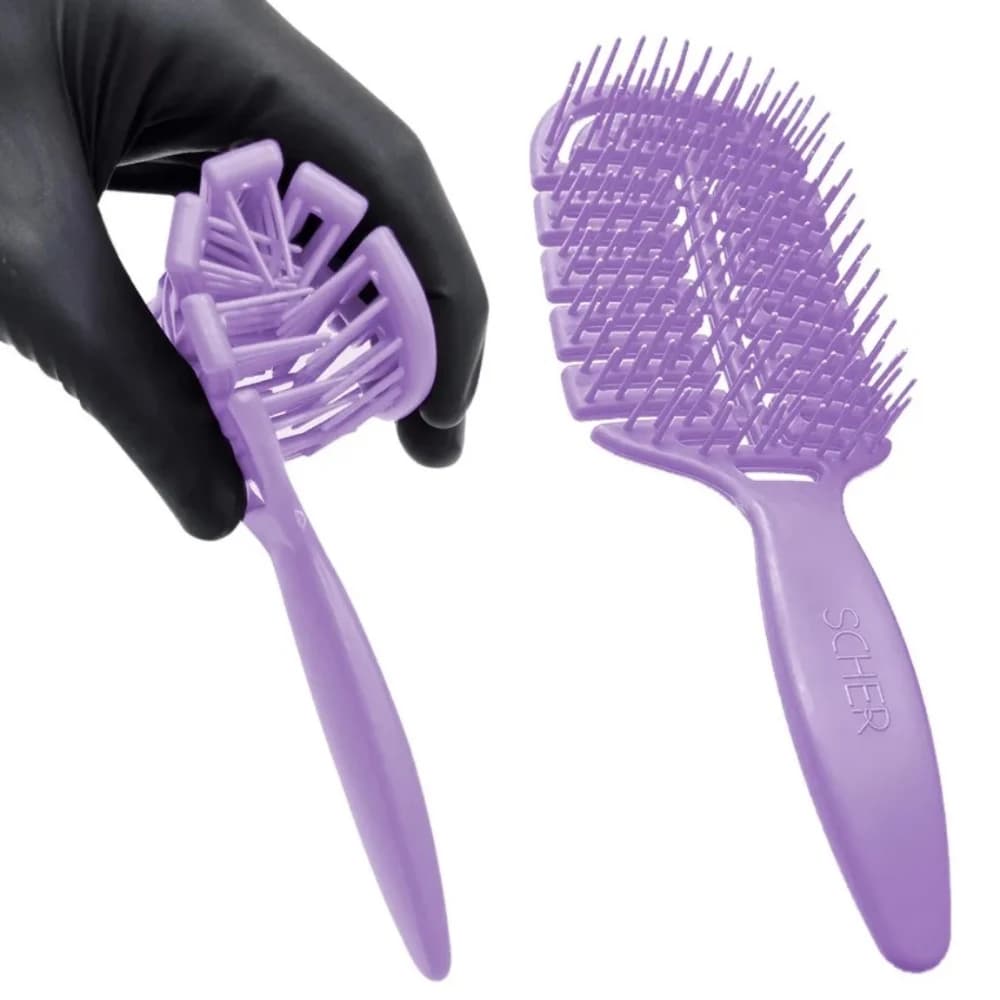 Cepillo de Pelo para Bebé Scher Sol Lila