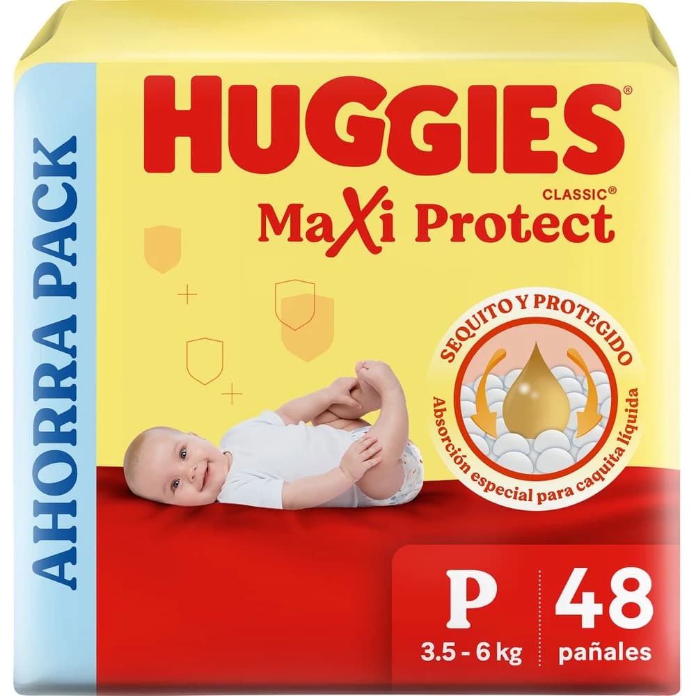 Pañales Huggies Classic Talle P x48