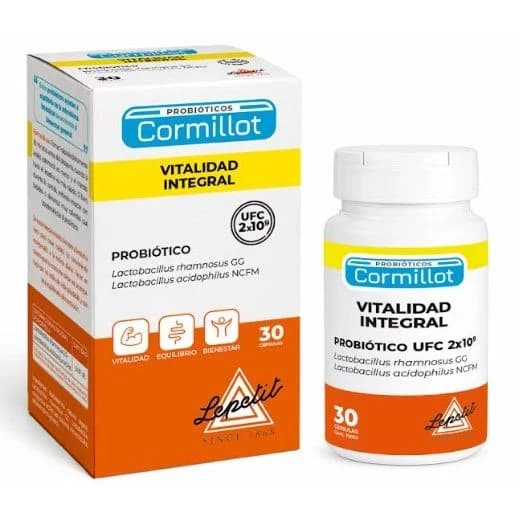 Suplemento Dietario Cormillot Probióticos Vitalidad Integral 30 Cápsulas