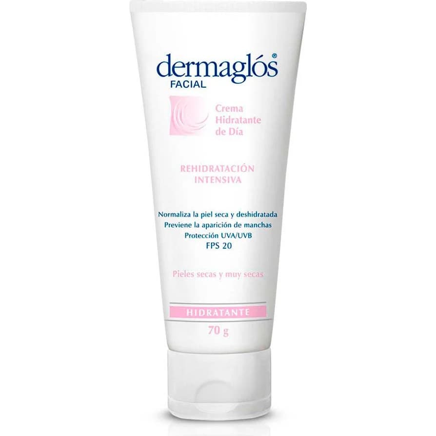 Crema Facial Hidratante Día Dermaglós Piel Seca FPS 20 70 g