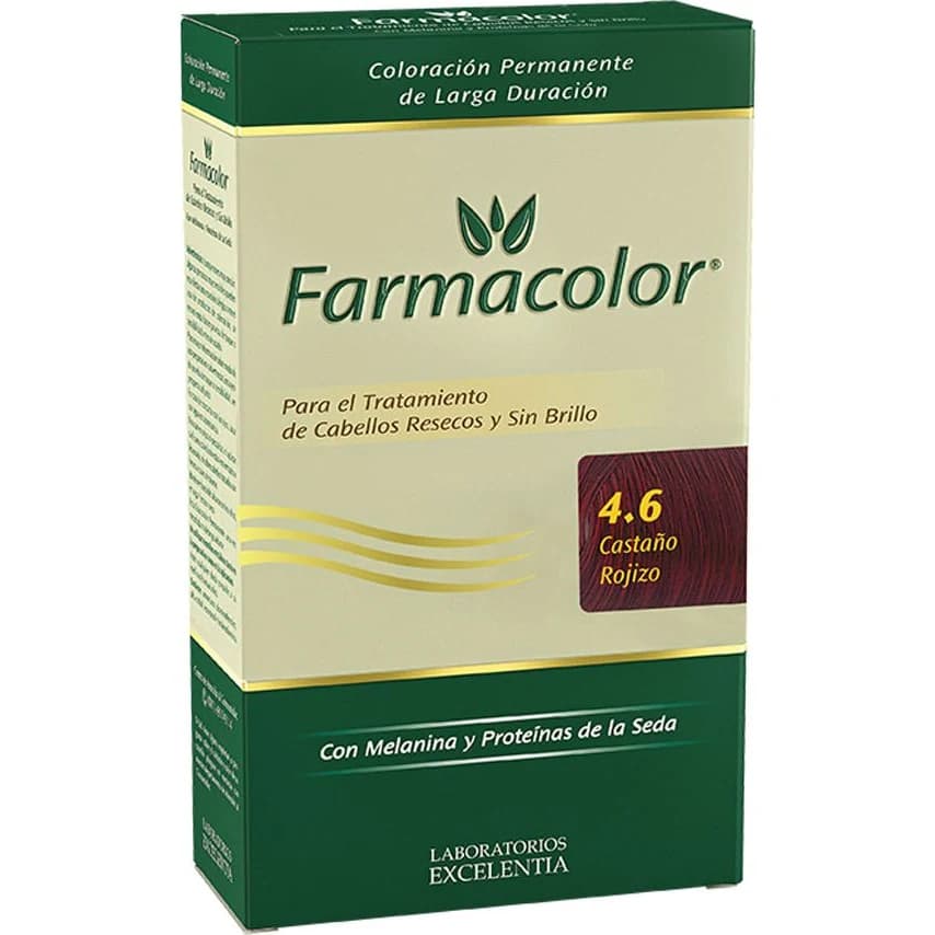 Kit de Coloración Farmacolor Tono 4.6 Castaño Rojizo