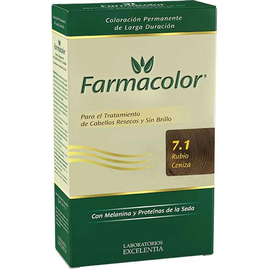 Kit de Coloración Farmacolor Tono 7.1 Rubio Ceniza