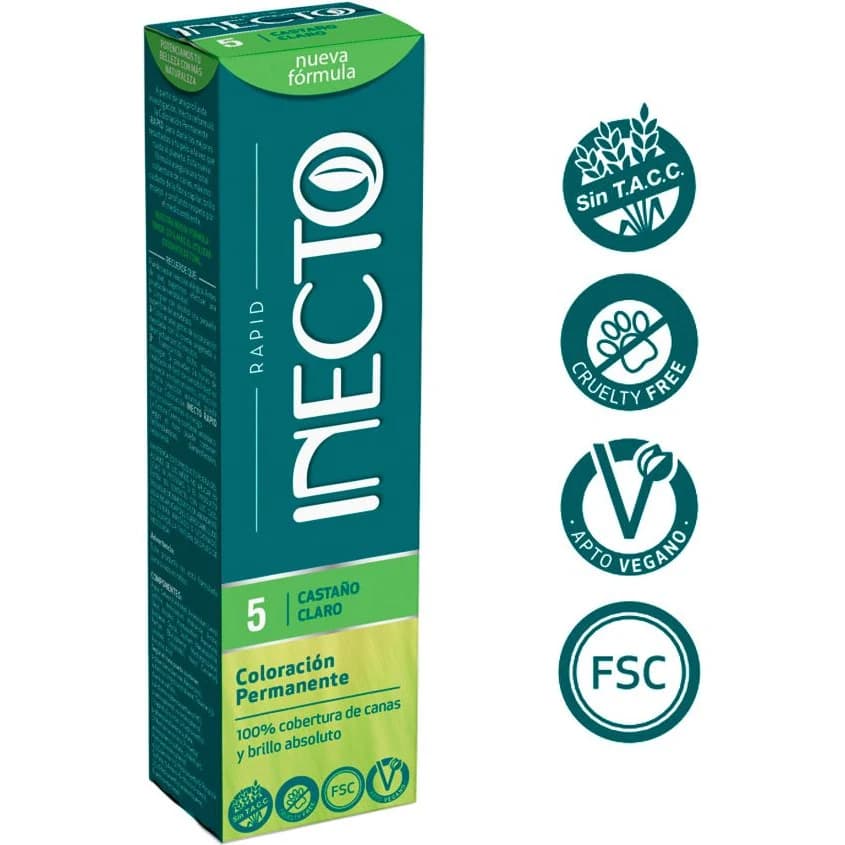 Tintura Capilar Inecto Rapid Tint Tono 5 Castaño Claro