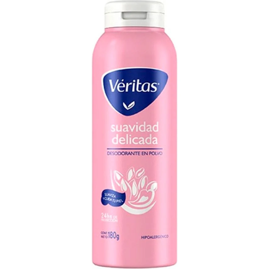 Desodorante en Polvo Veritas Mujer Suavidad Delicada 180 g
