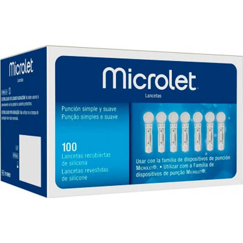 Lancetas Microlet x 100 unidades