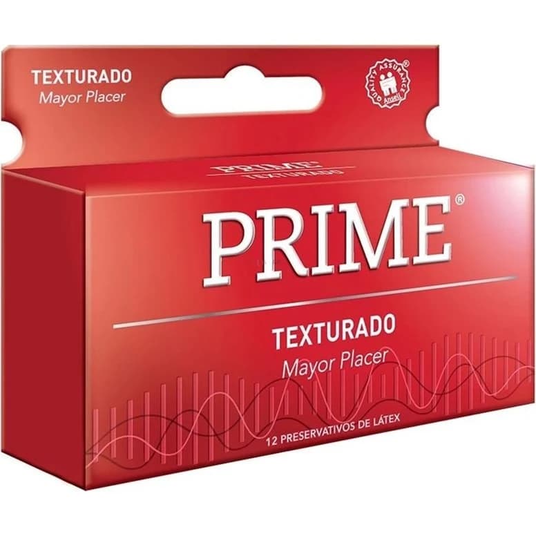 Preservativos Prime Rojo Texturado x12