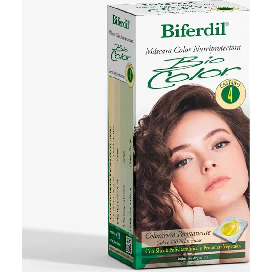 Tintura Capilar Biferdil Biocolor Tono 4