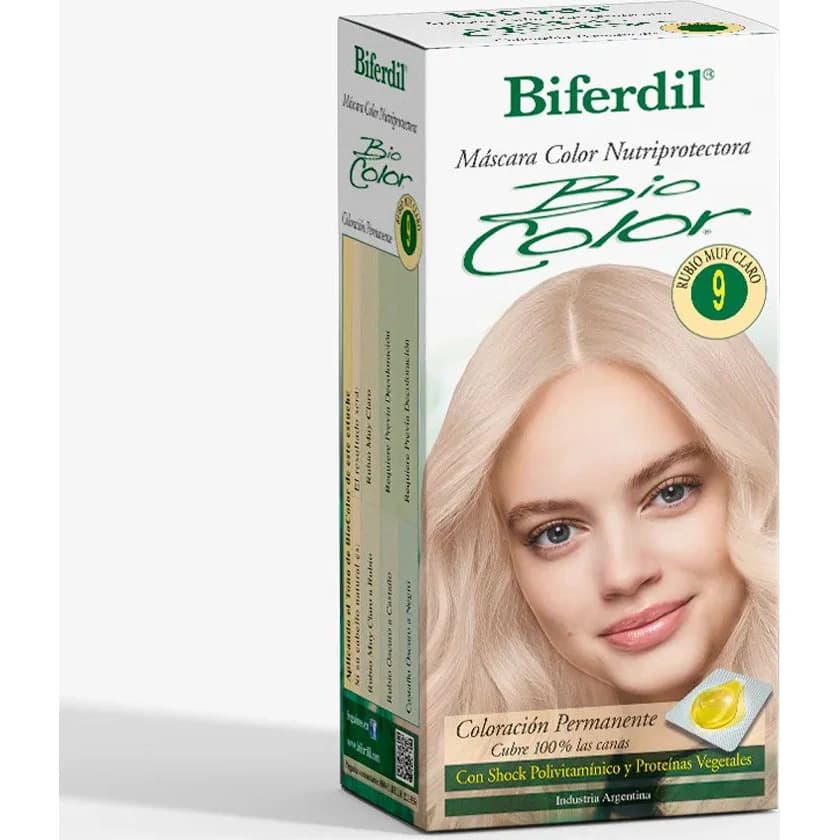Tintura Capilar Biferdil Biocolor Tono 9