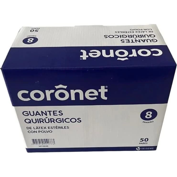 Guantes de Cirugía Coronet N°8 x 50 Pares