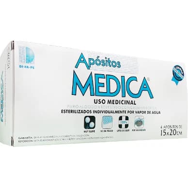 Apósitos Estériles Medica 15 x 20 cm x 4 Unidades