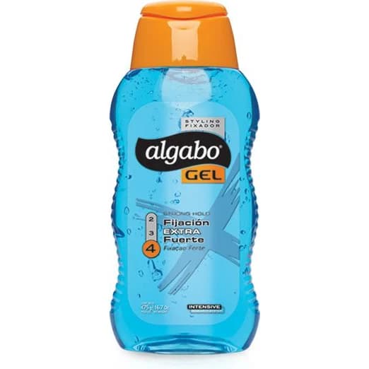 Gel Fijador Capilar Algabo Fijación Fuerte Azul 475 g