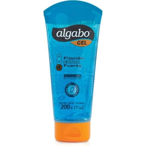 Gel Fijador Capilar Algabo Fijación Fuerte Azul 200 g