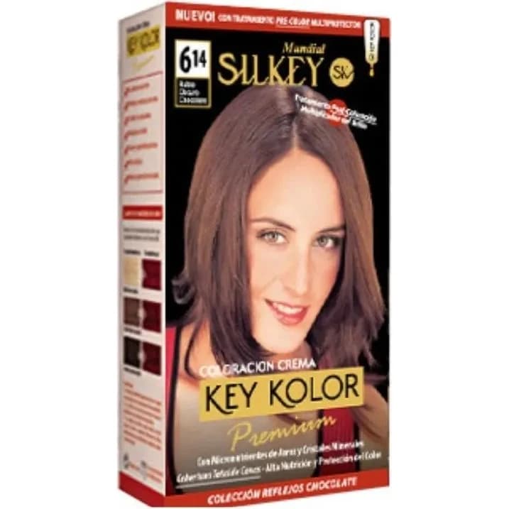 Tintura Capilar Silkey Key Color Premium Tono 6.14
