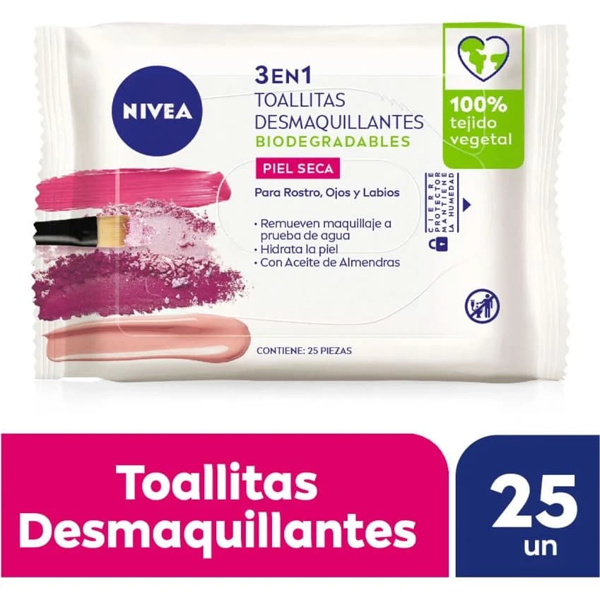 Toallitas Desmaquillantes Nivea Suave x25