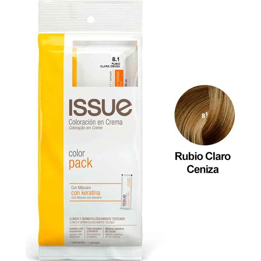 Tintura Capilar Issue Colorpack + Keratina Tono 08.1