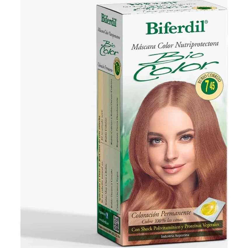 Tintura Capilar Biferdil Biocolor Tono 7.45