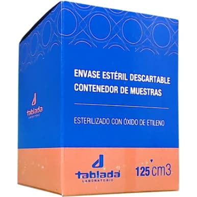 Recipiente Estéril con Caja Tablada x 125 ml