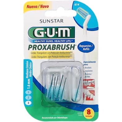 Cepillos Interdentales GUM 614 Fino Cónico x8