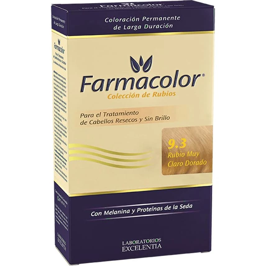 Kit de Coloración Farmacolor Tono 9.3 Rubio Muy Claro Dorado