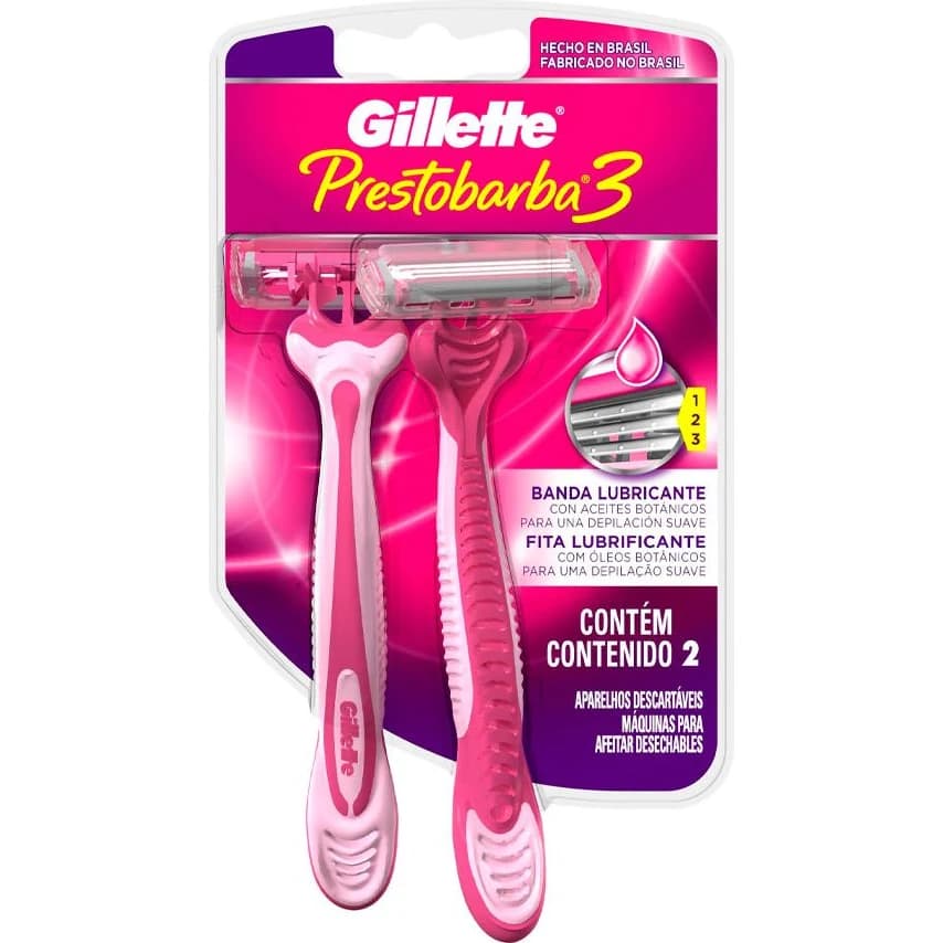 Máquina de Afeitar Prestobarba 3 para Mujer Pack x 2 — Gillette Prestobarba