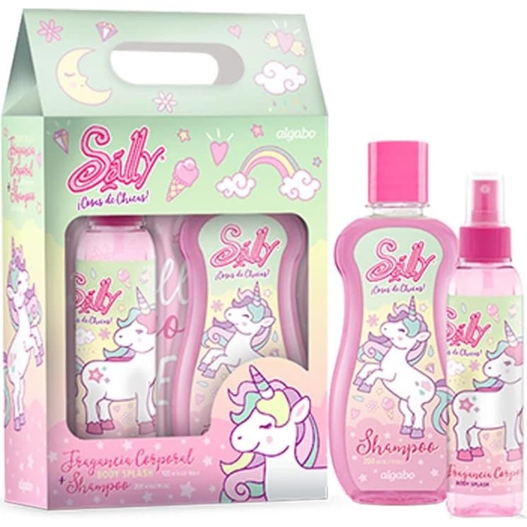 Set Infantil Algabo Sally Unicornio Valija: Body Splash 125 ml + Shampoo 200 ml