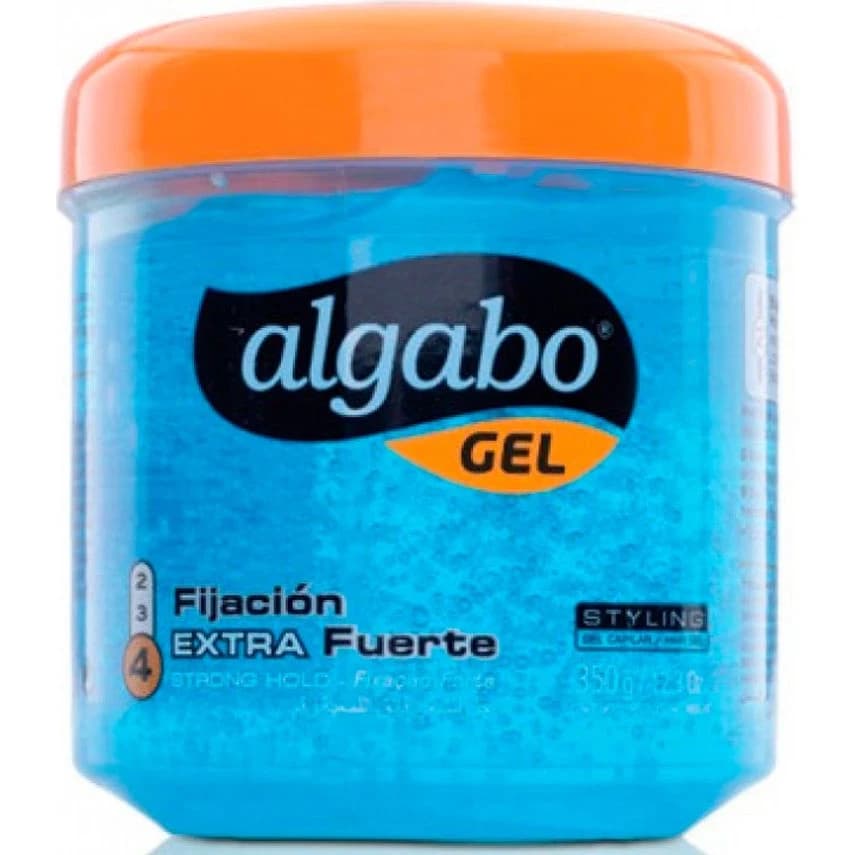 Gel Fijador Capilar Algabo Fijación Fuerte Azul 350 g