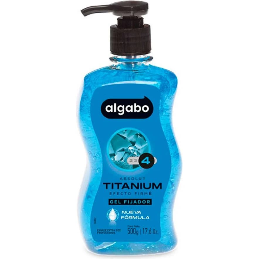 Gel Fijador Capilar Algabo Fijación Fuerte Azul 500 g