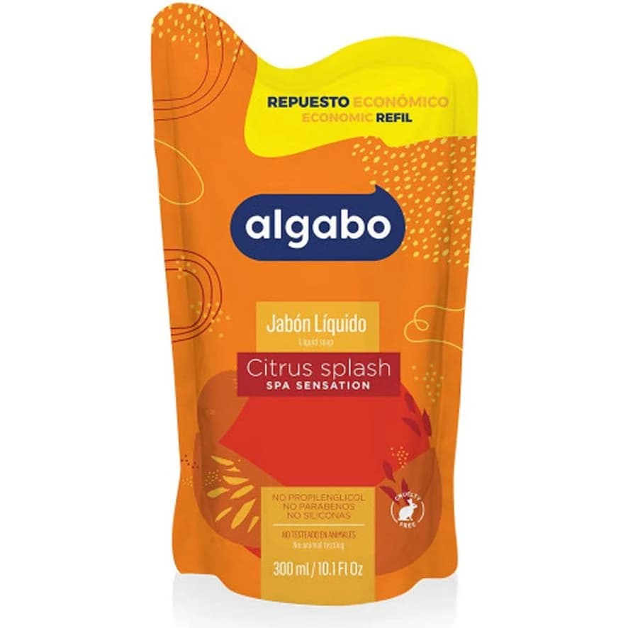 Jabón Líquido Algabo Citrus Repuesto 300 ml