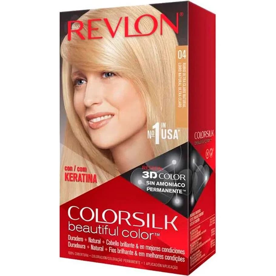 Tintura Capilar Revlon Colorsilk Kit 3D Tono 04 Rubio Ultraclaro Natural