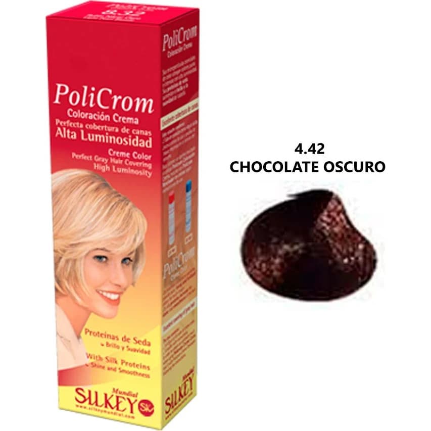 Tintura Capilar Silkey Policrom Tono 4.42 x 47 g
