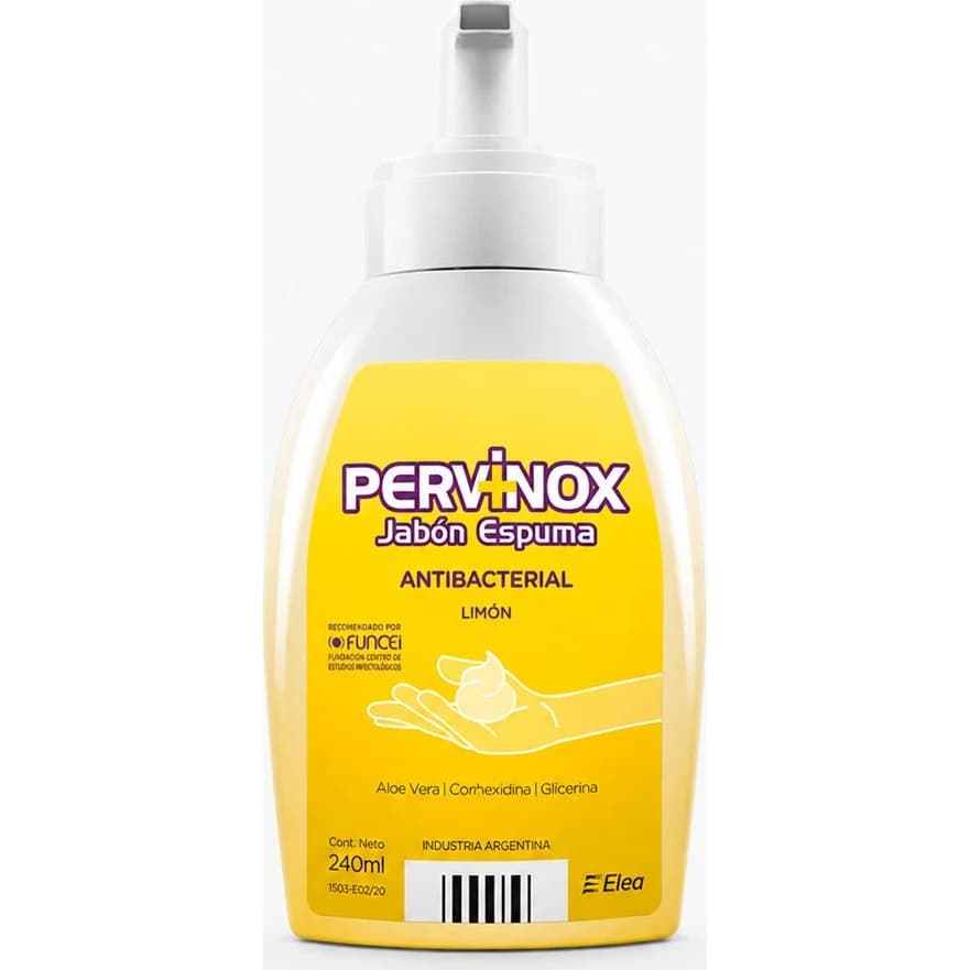 Pervinox Jabón Espuma Antiséptico Limón 240 ml