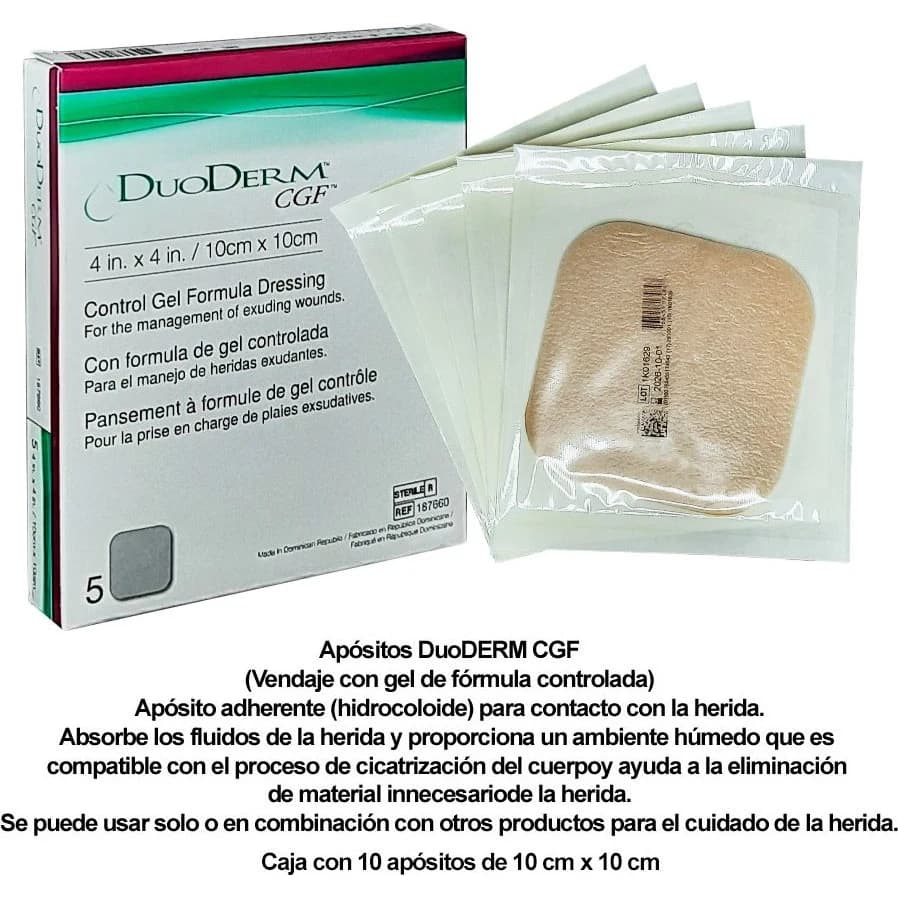 Apósito DuoDERM CGF HD ConvaTec Caja x 5 Unidades