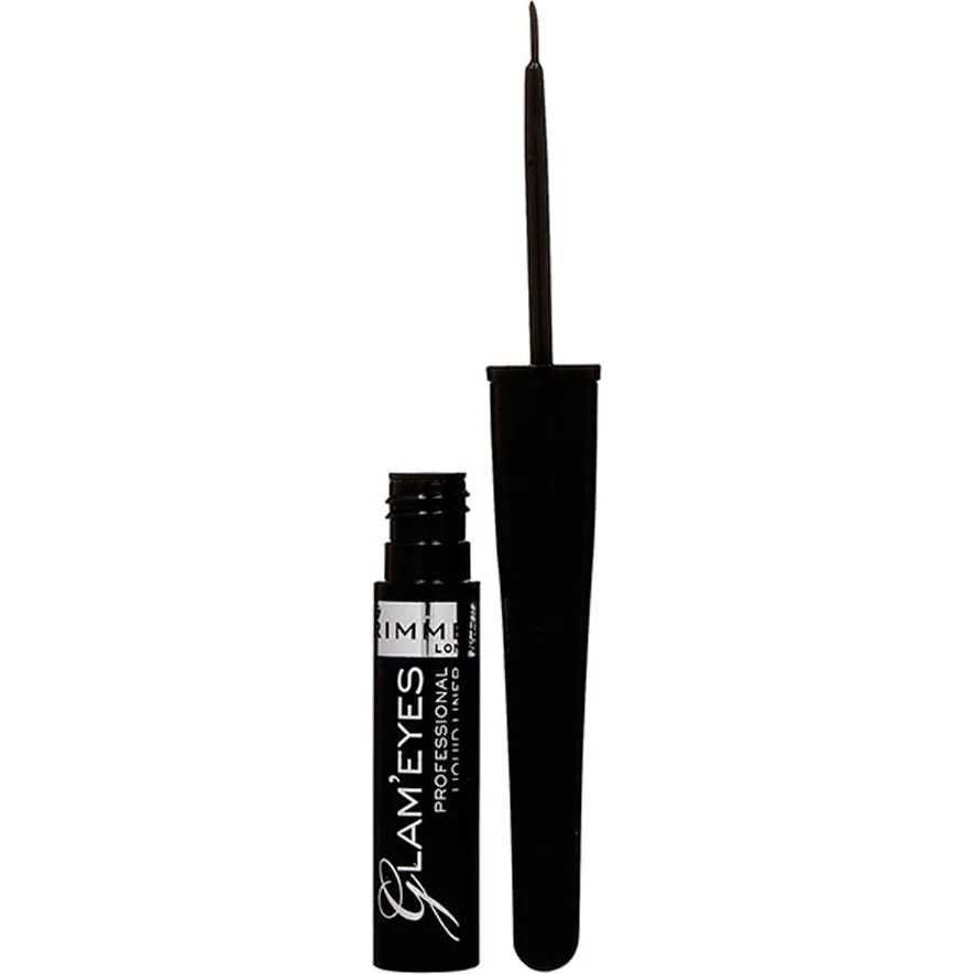 Delineador Líquido de Ojos Rimmel Glam'Eyes Black Tono 001