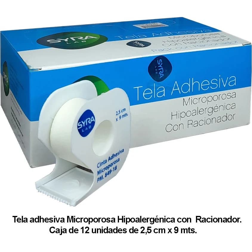 Tela Adhesiva Syra Microporosa 2,5 cm x 9 m