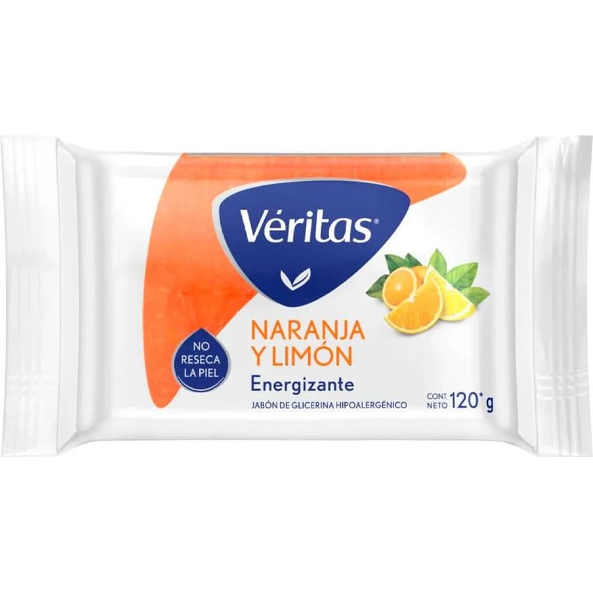 Jabón de Glicerina Veritas Naranja y Limón 120 g