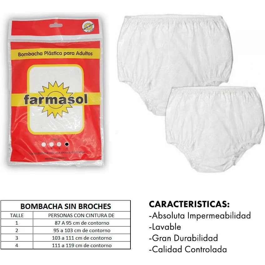 Bombacha Geriátrica para Incontinencia Farmasol Talle N4