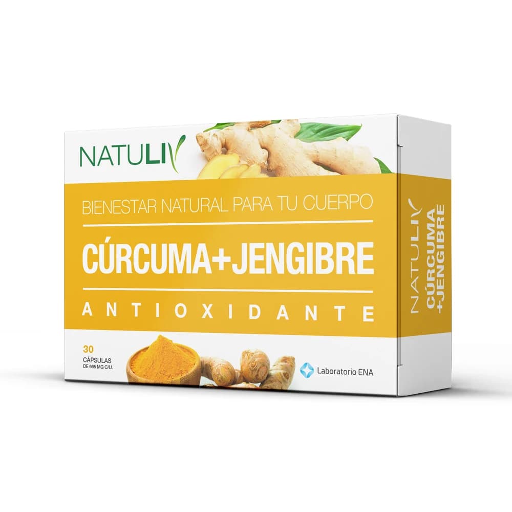 Natuliv Cúrcuma + Jengibre 30 Cápsulas