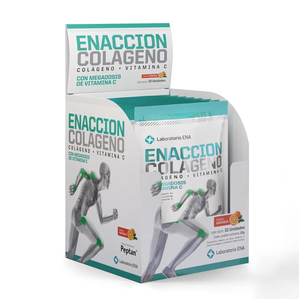 Suplemento con Colágeno Enaccion Sabor Naranja x 10 Sobres