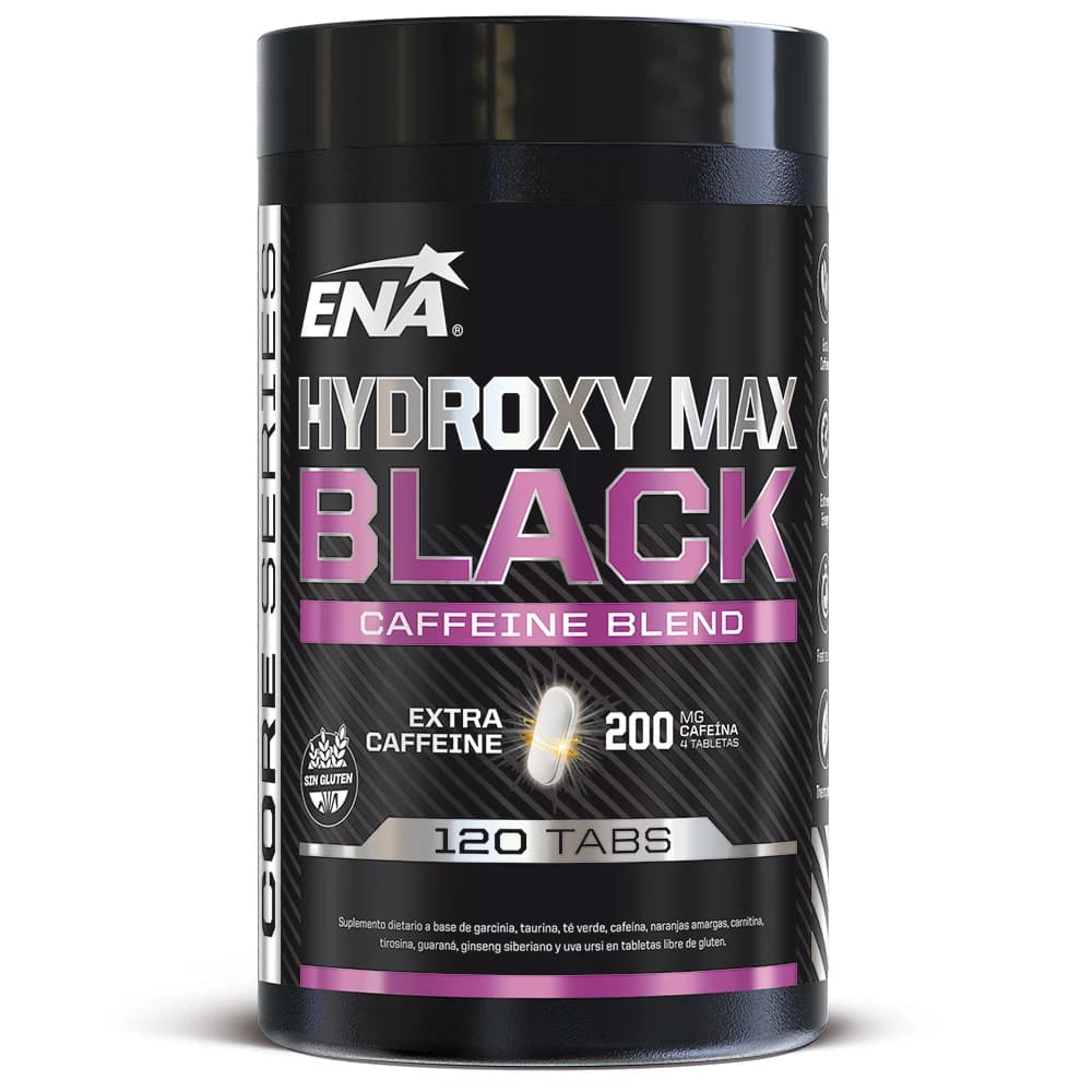 Suplemento Deportivo ENA Hydroxy Max Black x 120 Comprimidos