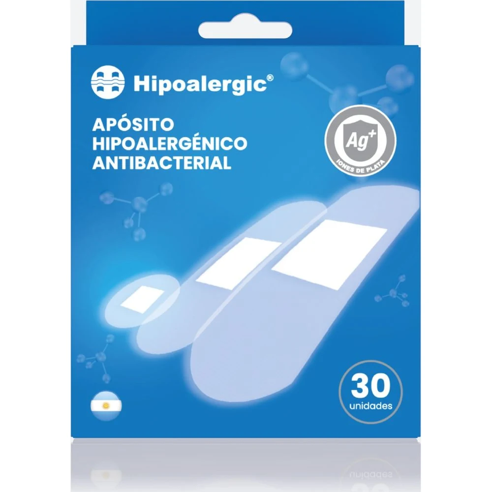 Apósitos Protectores Antibacteriales Hipoalergic Ag+ Surtidos x 30 Unidades
