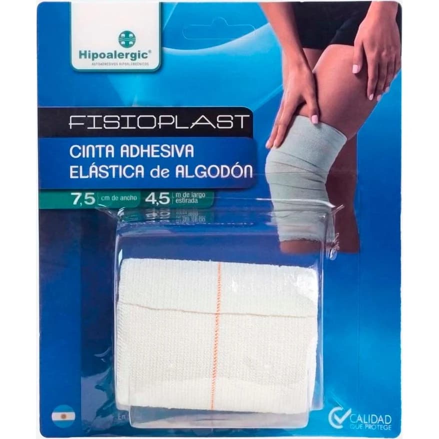 Cinta Adhesiva Elástica de Algodón Hipoalergic Fisioplast 7,5 cm x 4,5 m en Blíster x 1 Rollo