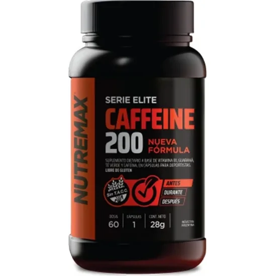 Suplemento Nutremax Caffeine 200 mg x 60 Cápsulas