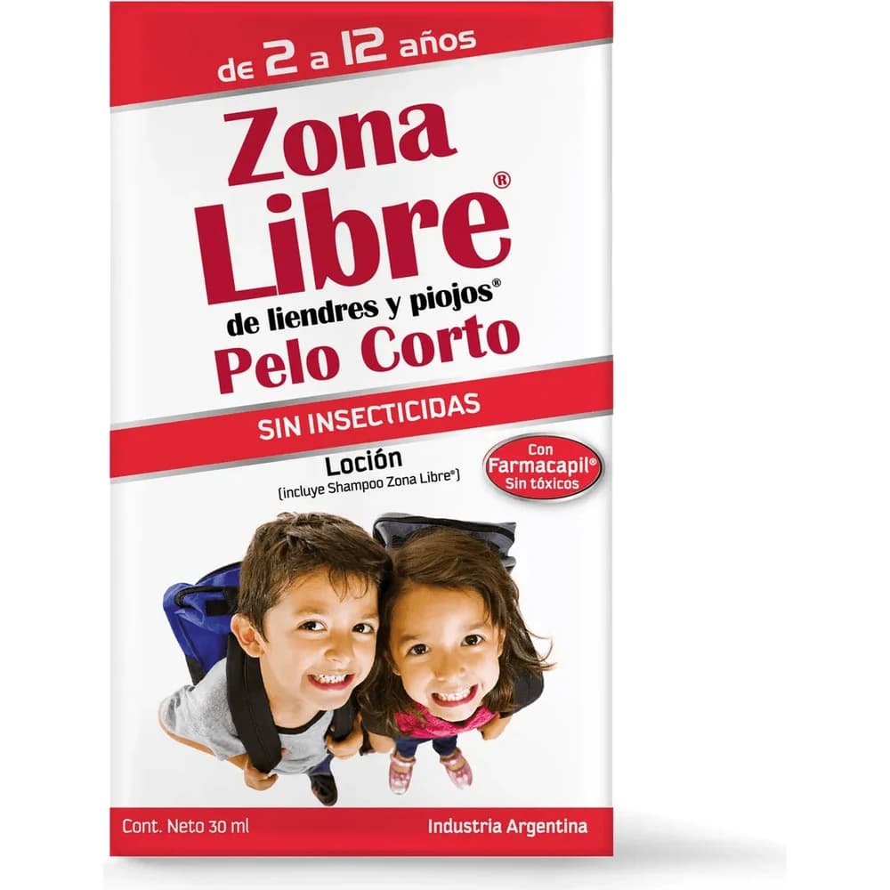 Pediculicida Zona Libre Pelo Corto Pouch x30 ml