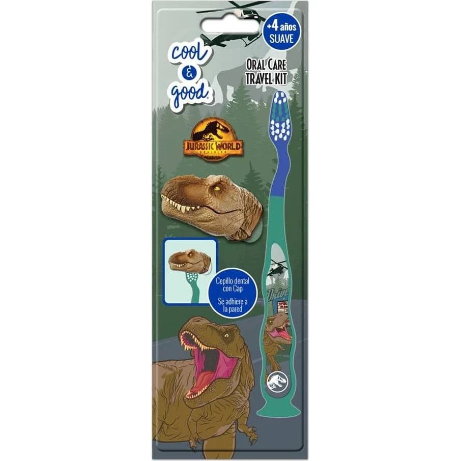 Cepillo de Dientes Cool Jurassic x2 con Tapa