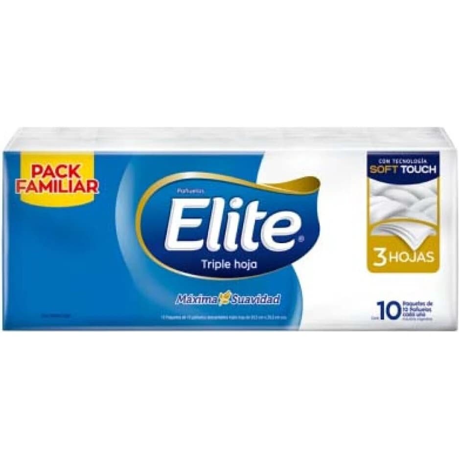 Pañuelos Descartables Elite Sobre Individual x10