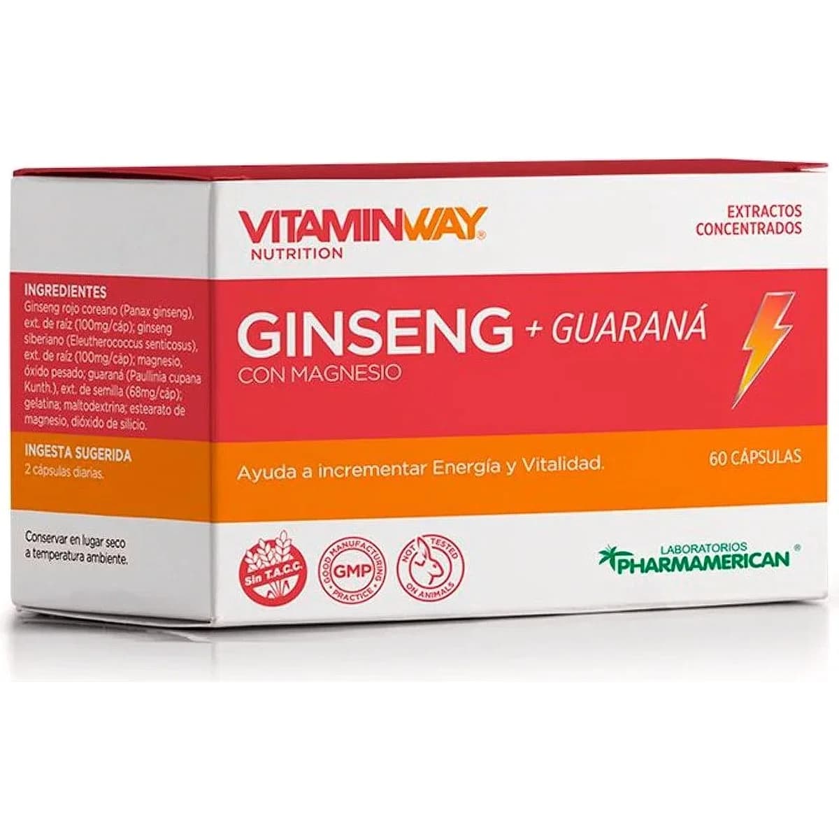 Suplemento Vitamin Way Ginseng + Guaraná 60 Cápsulas
