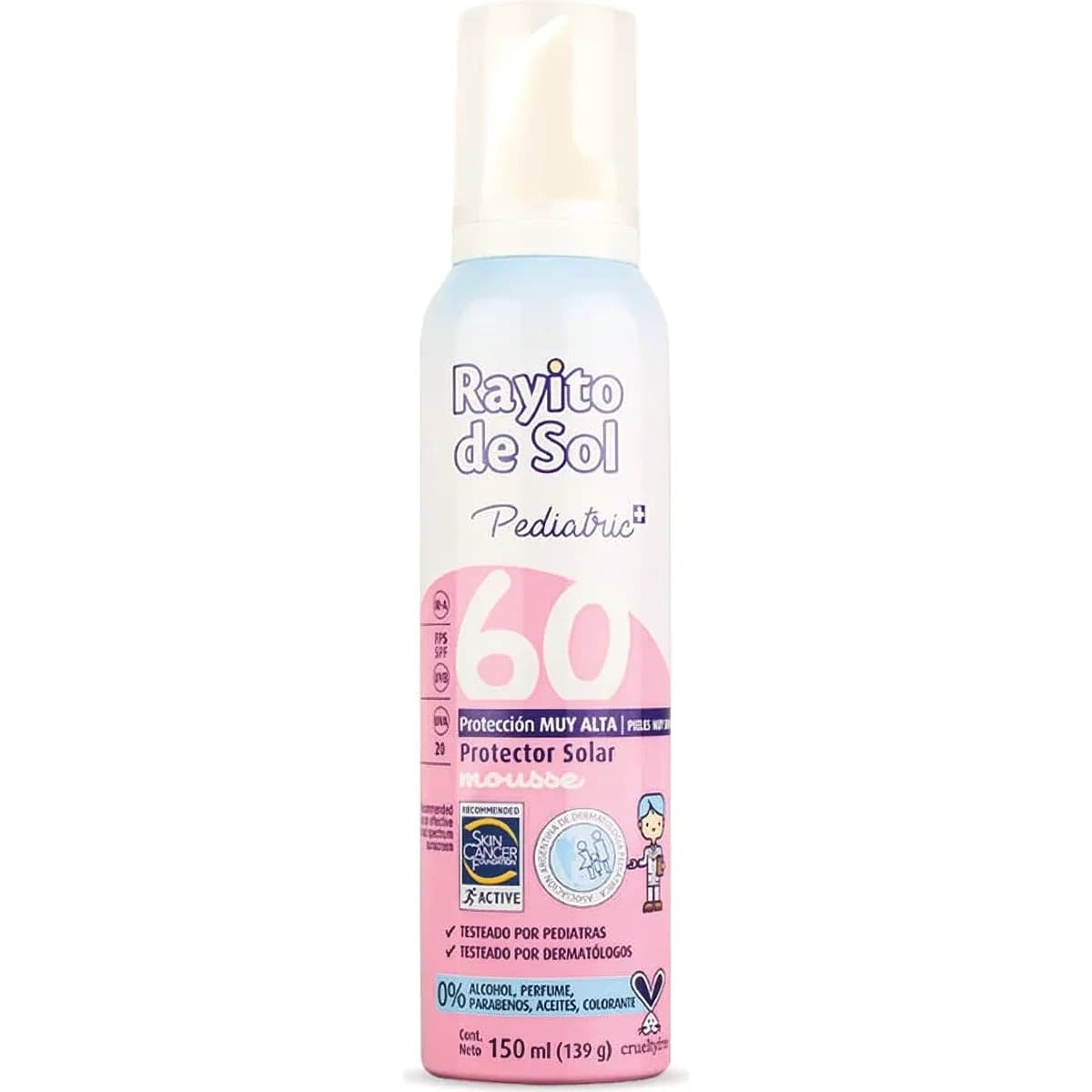Rayito de Sol Mousse Solar FPS 60 Pediatrics x 150 ml — Rayito Sol